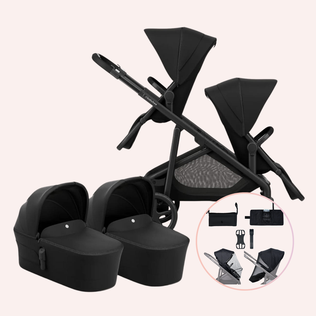 Babybee Juno Twin Pram