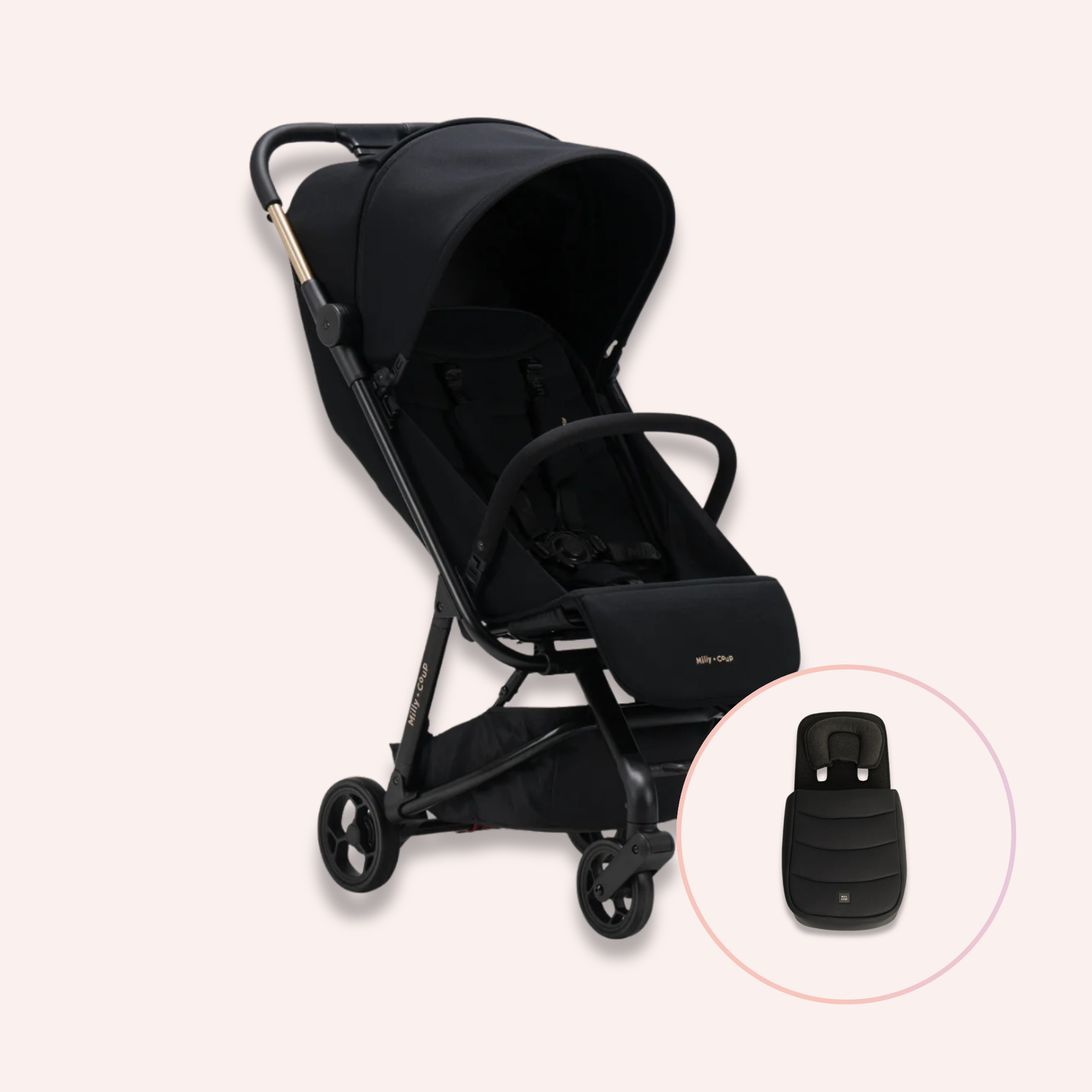 Milly and Coup Pixi Travel Stroller - Black