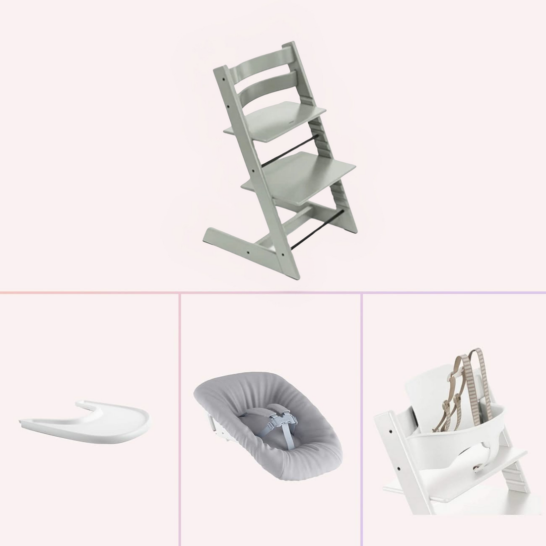 Stokke Tripp Trapp Newborn to Solids Highchair Bundle