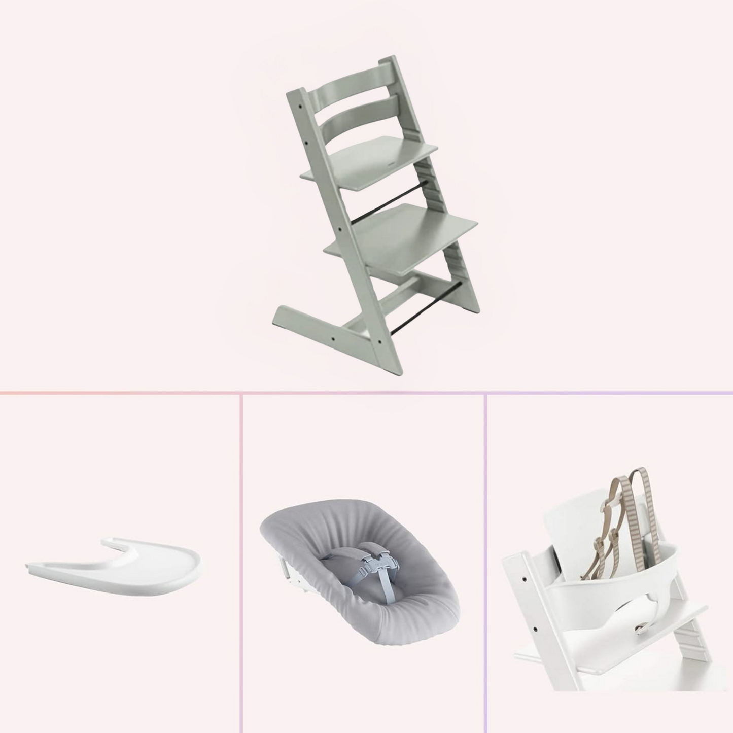 Stokke Tripp Trapp Newborn to Solids Highchair Bundle