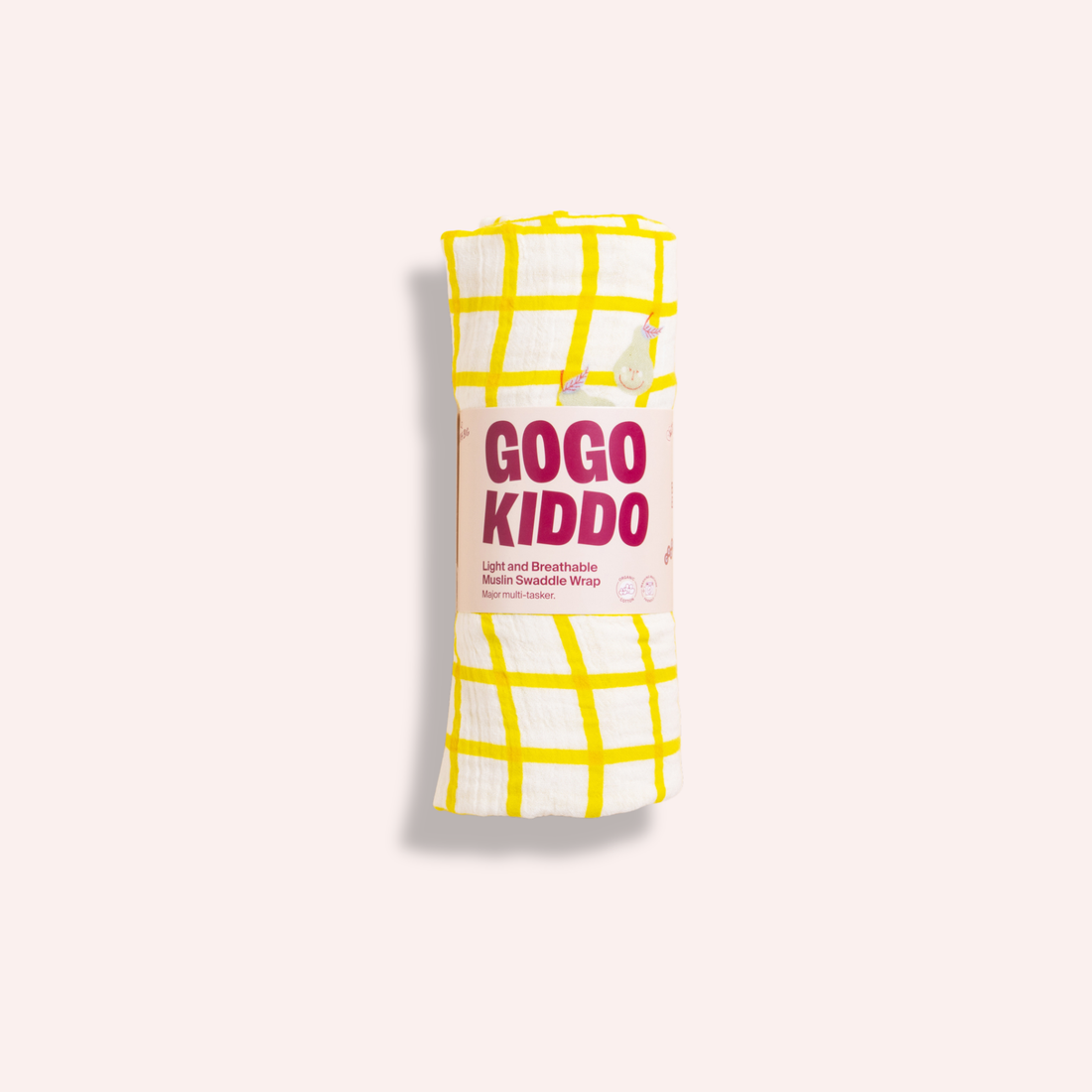 Light and Breathable Muslin Swaddle Wrap - Pear Picnic