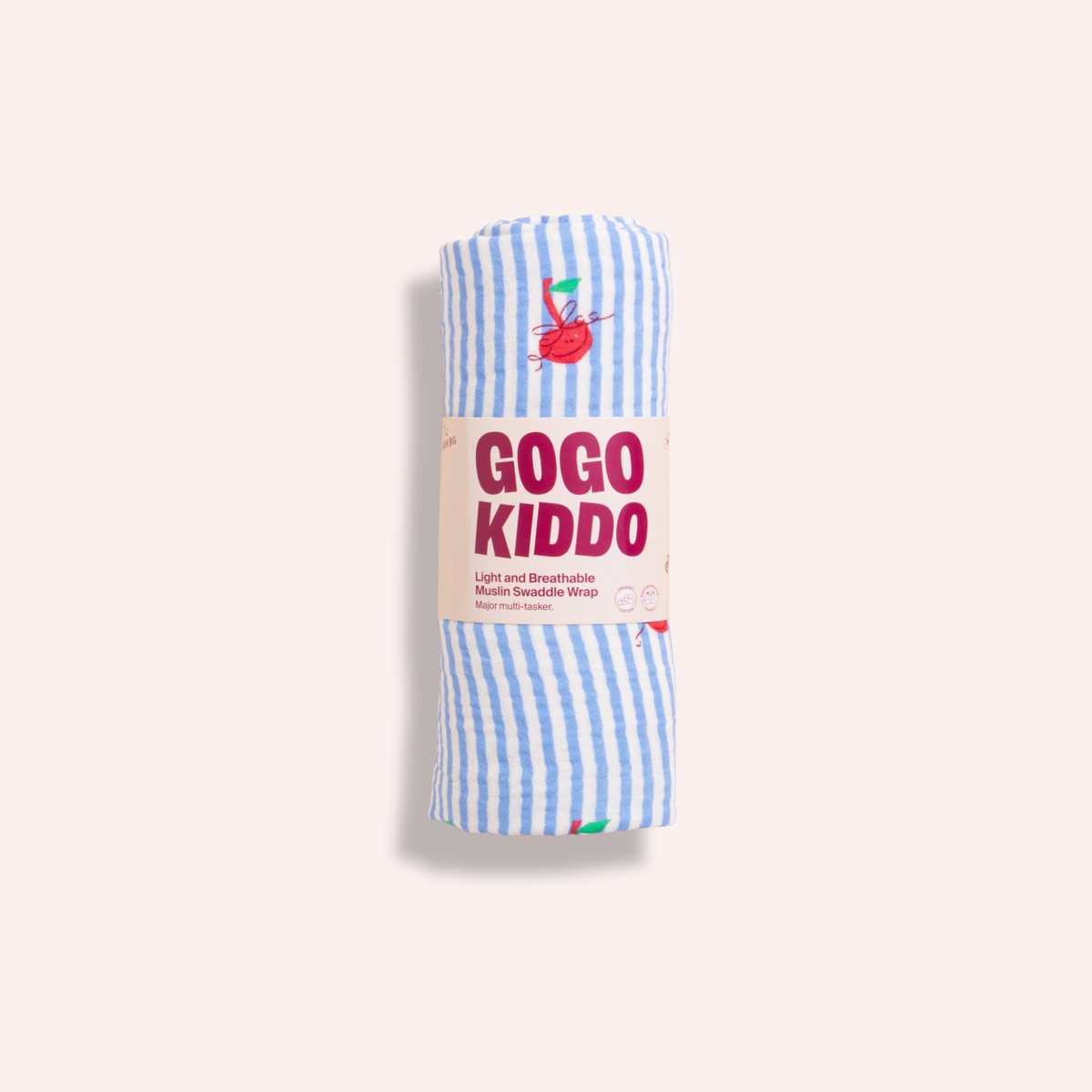 Light and Breathable Muslin Swaddle Wrap - Cherry Chic