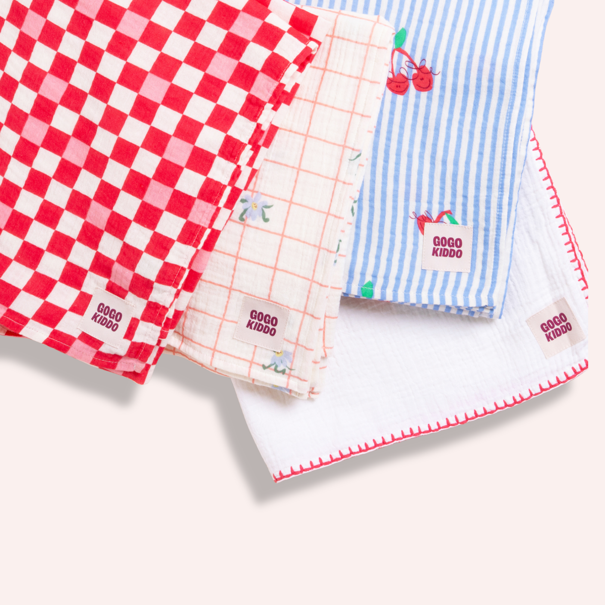 Light and Breathable Muslin Swaddle Wrap - Cherry Chic