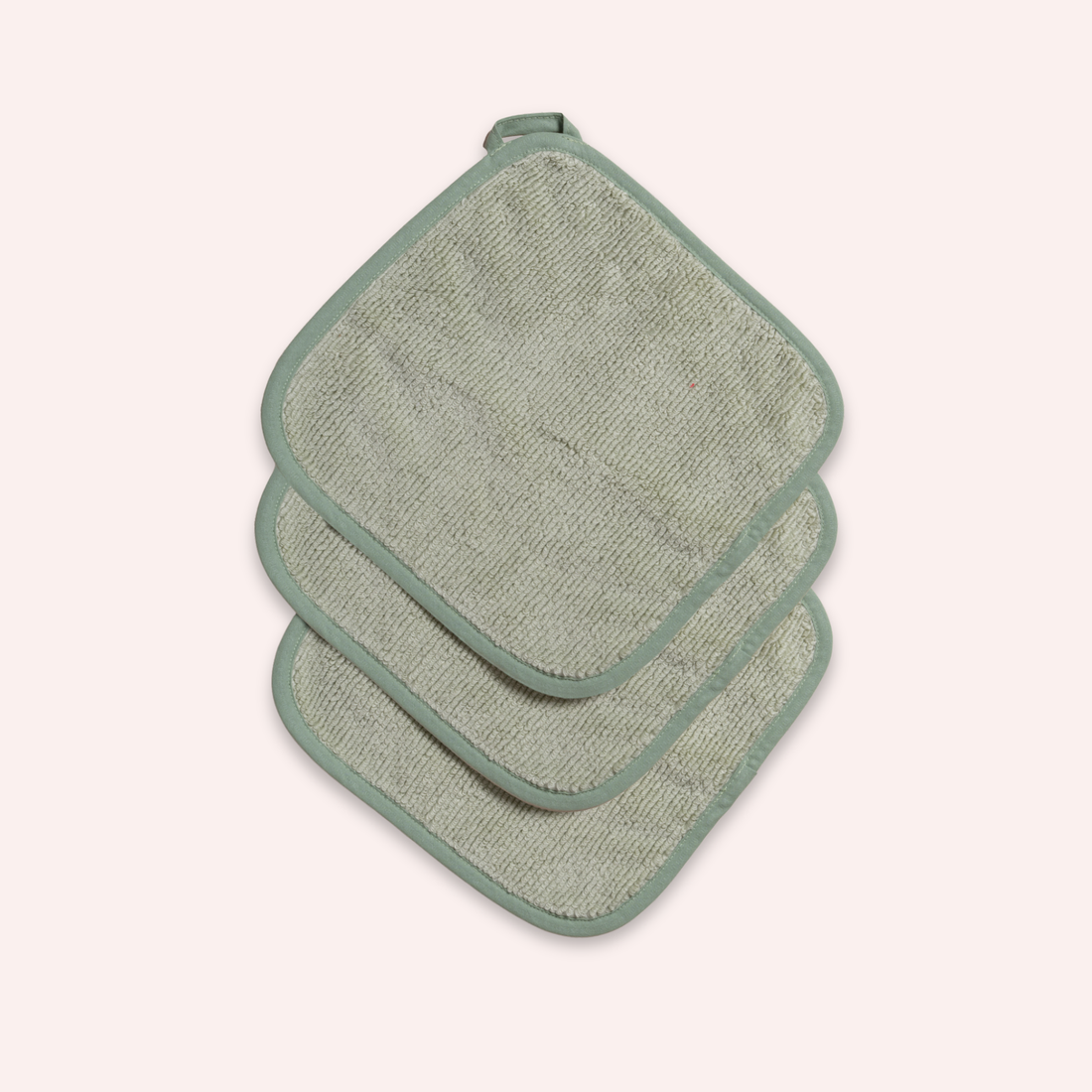 Super Soft Face Cloth Trio - Matcha/Eucalyptus