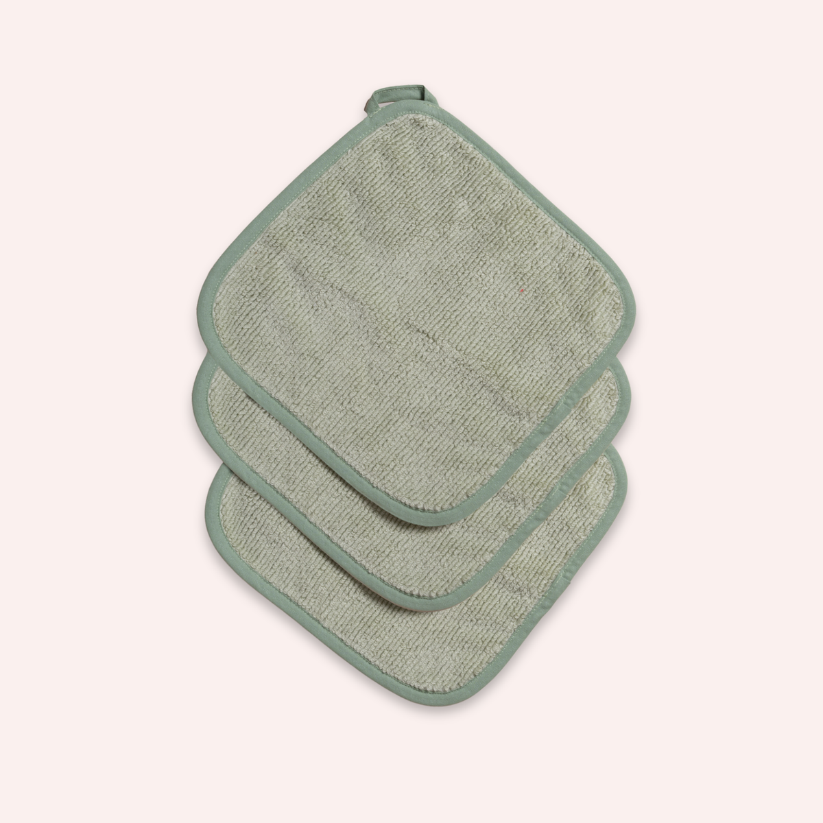 Super Soft Face Cloth Trio - Matcha/Eucalyptus