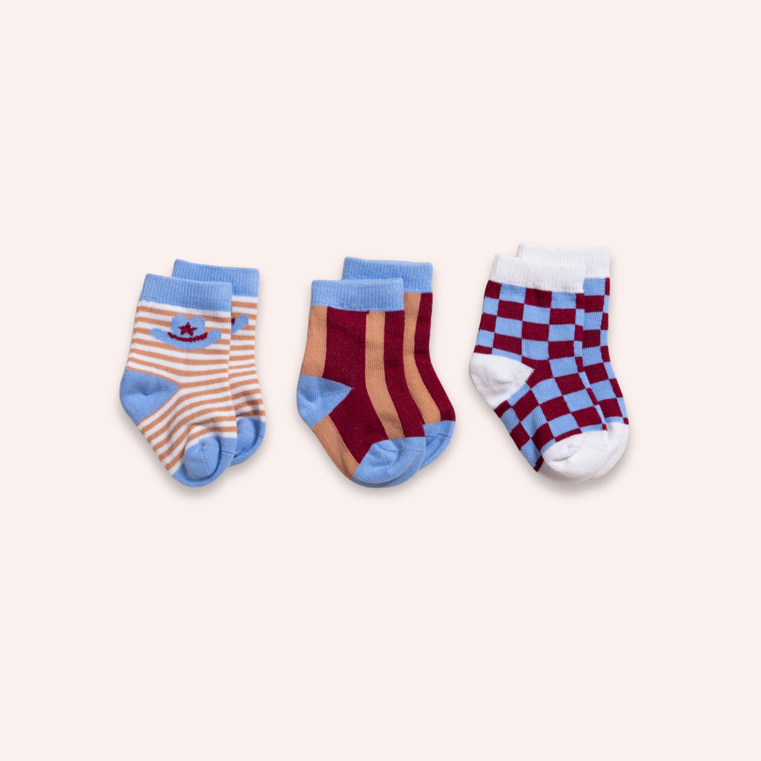 Too Cute Baby Sock Trio - Yeehaw Dog