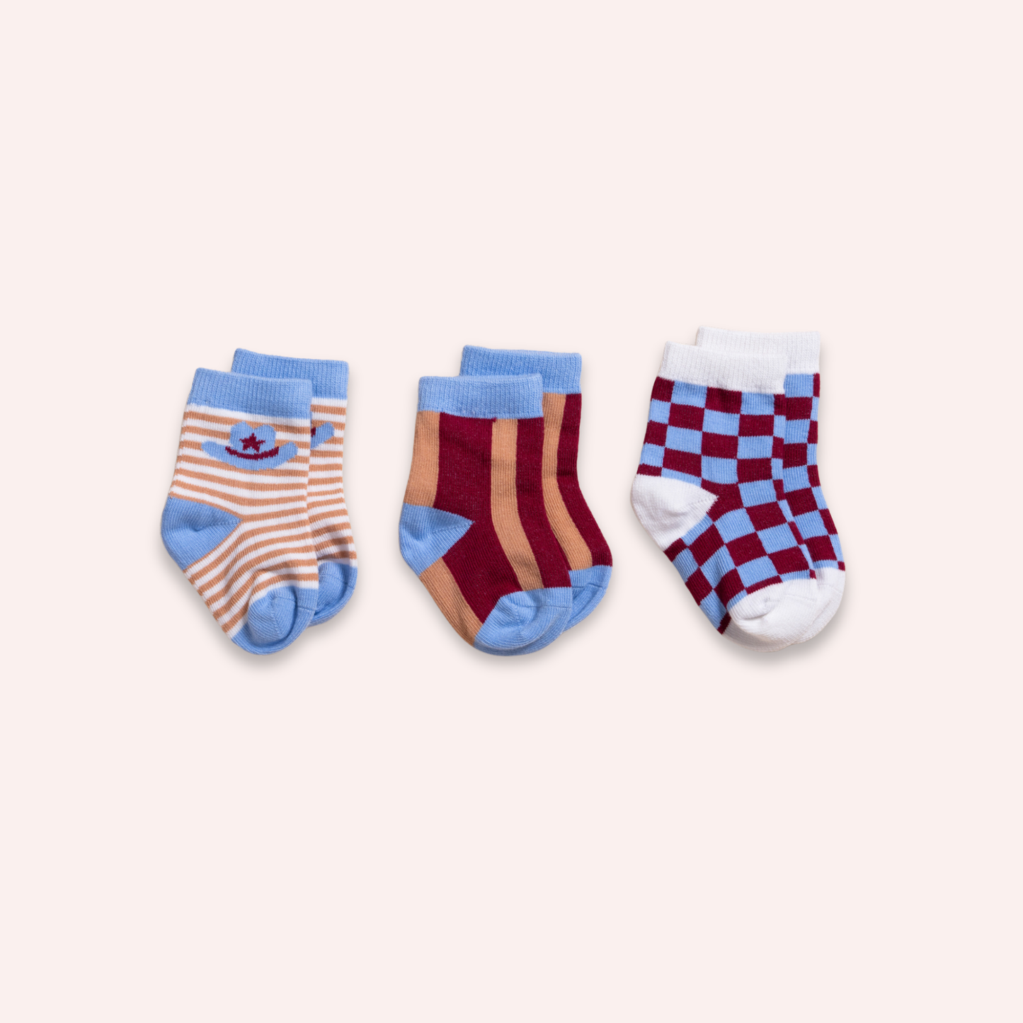 Too Cute Baby Sock Trio - Yeehaw Dog
