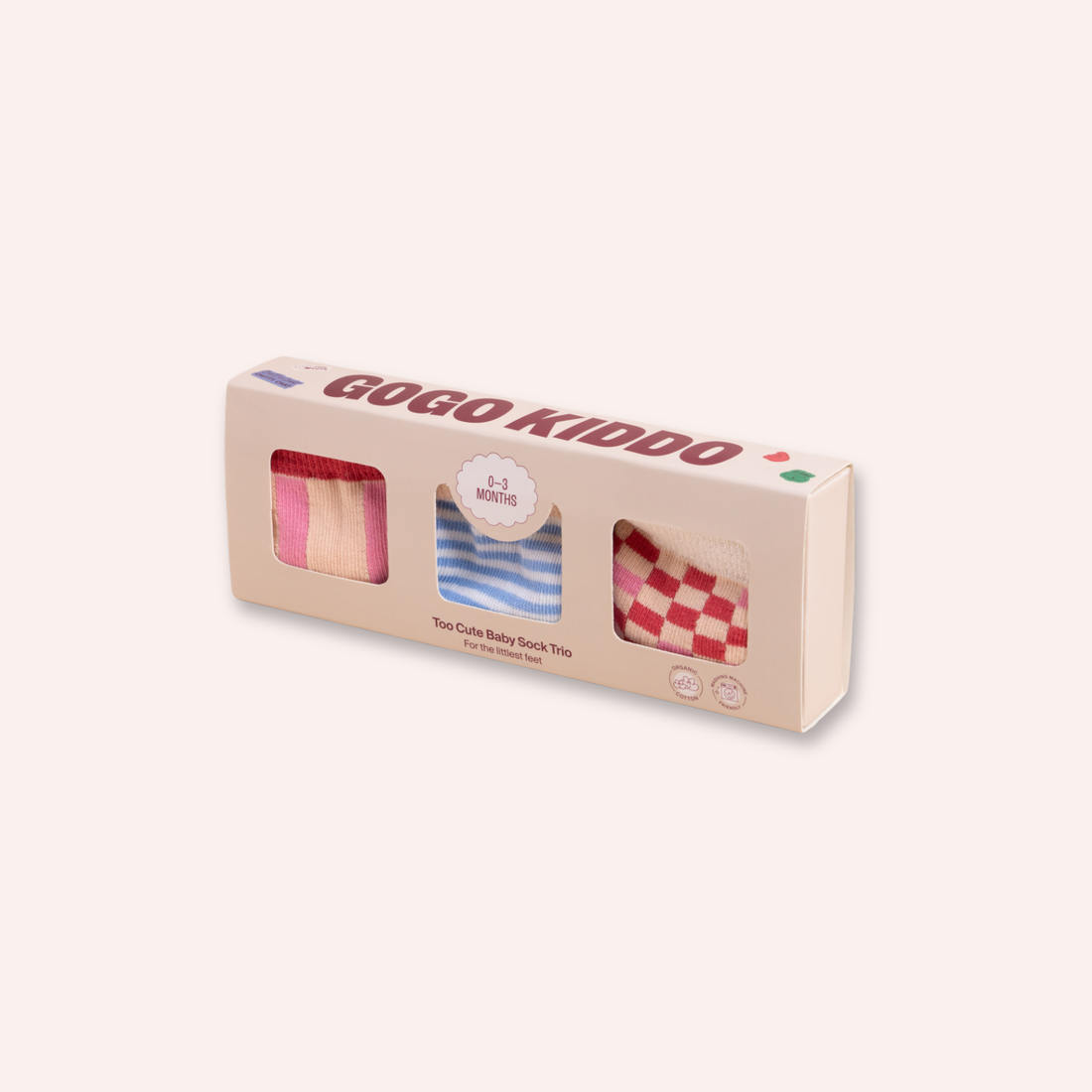 Too Cute Baby Sock Trio - Cherry Chic