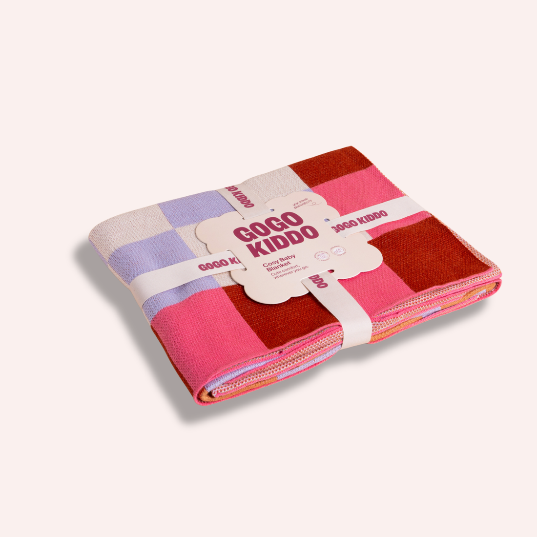 Cosy Baby Blanket - Check Berry