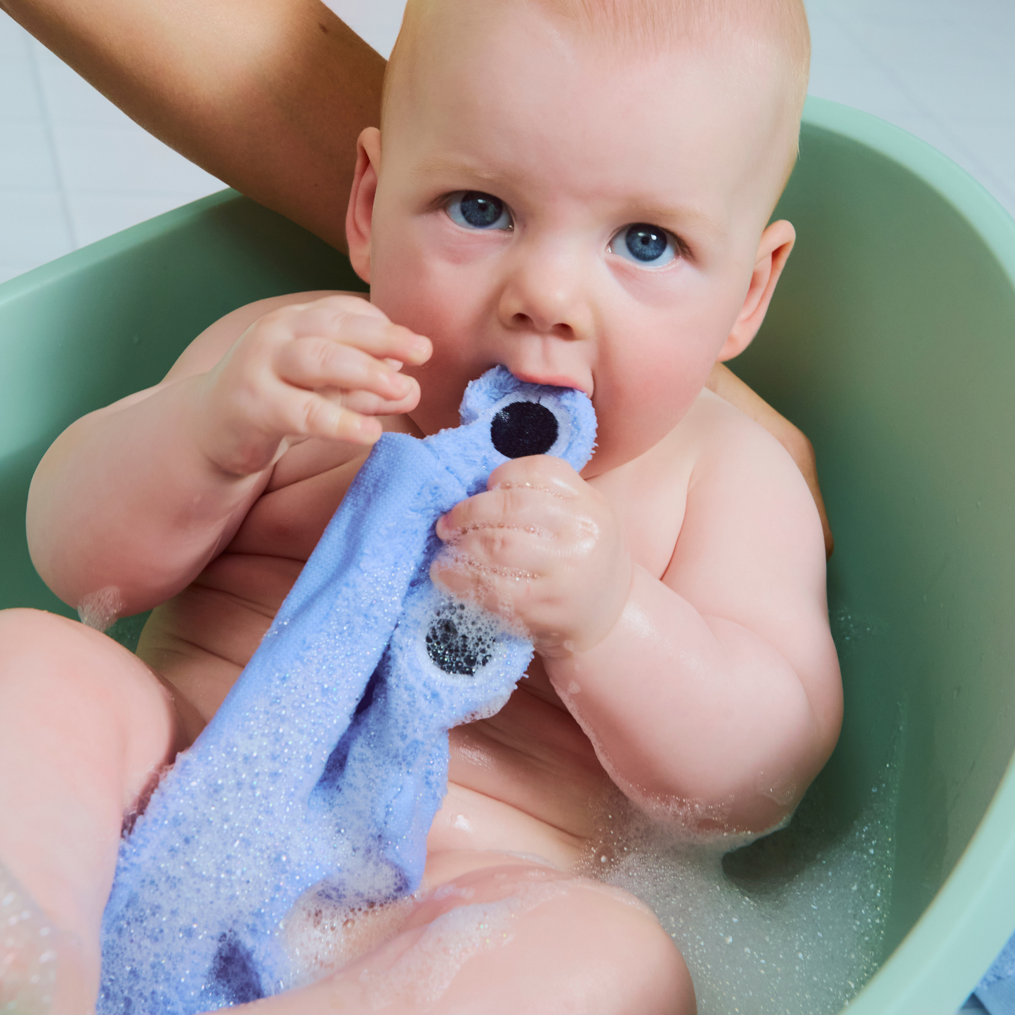 Super Soft Friendly Wash Mitt Duo - Shark Periwinkle