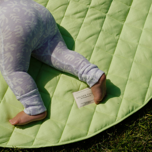 Linen Play Mat - Muted Lime