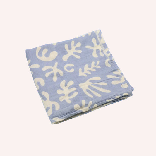 Marine Dream Baby Organic Swaddle - Azure