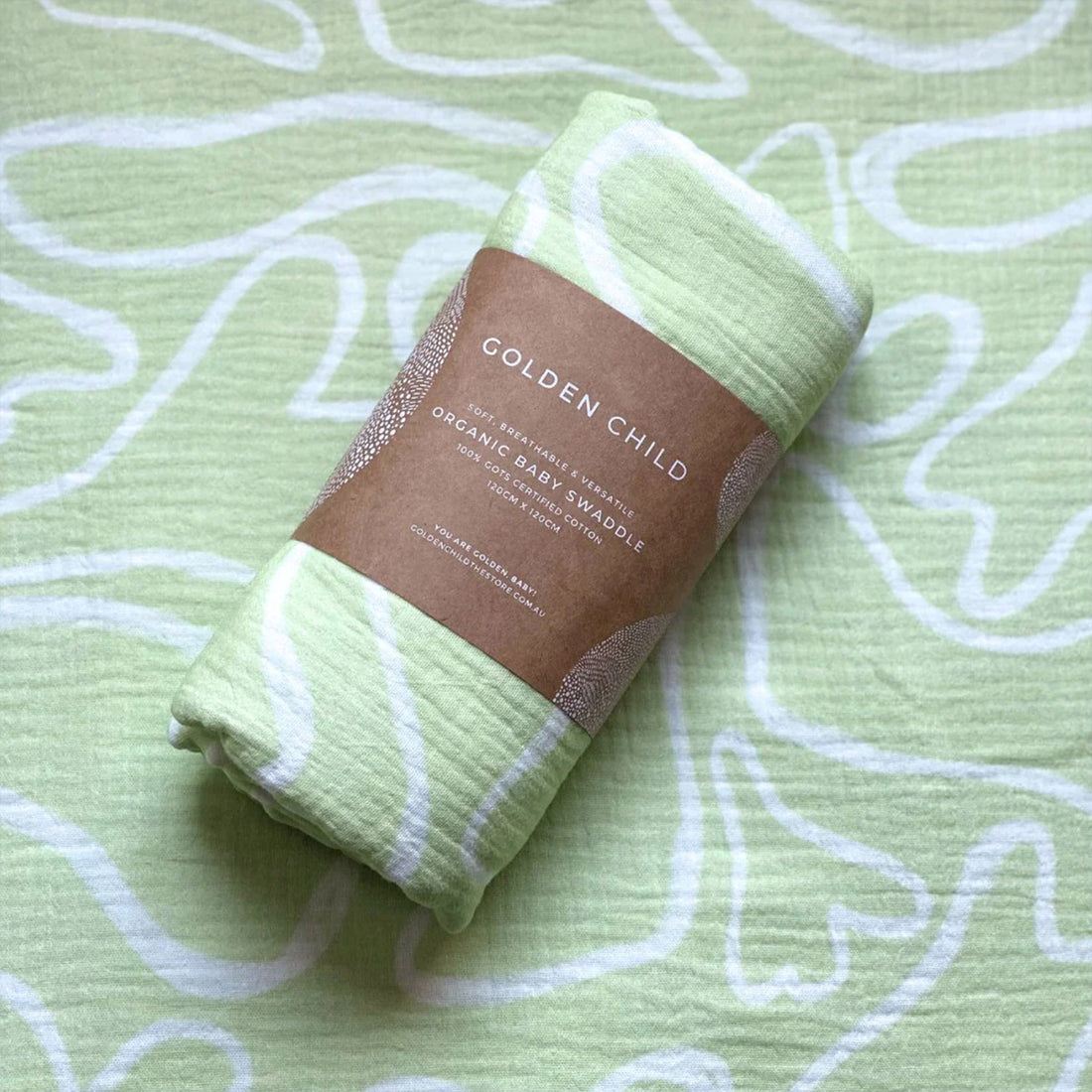 Laze Baby Organic Swaddle - Lime