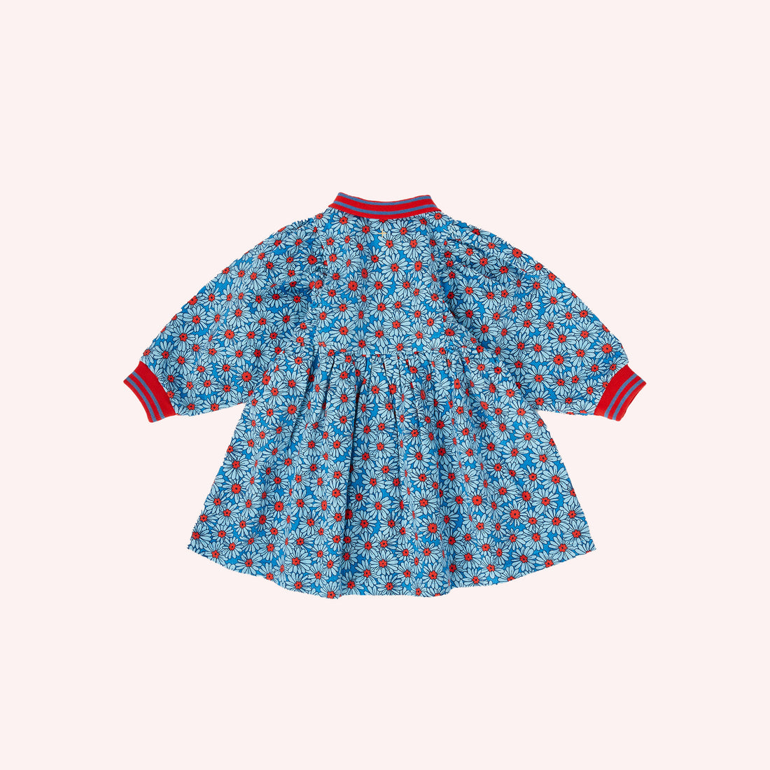 Dixie Daisy Relaxed Corduroy Shirt Dress - Blue Red