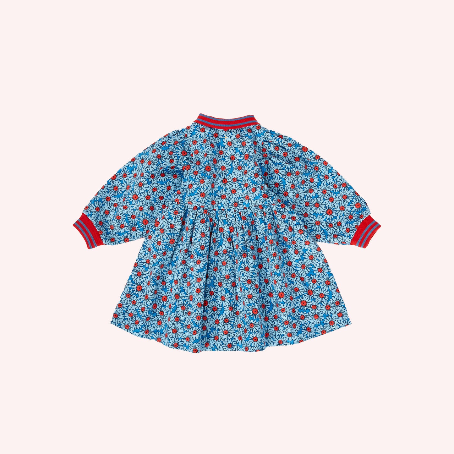 Dixie Daisy Relaxed Corduroy Shirt Dress - Blue Red