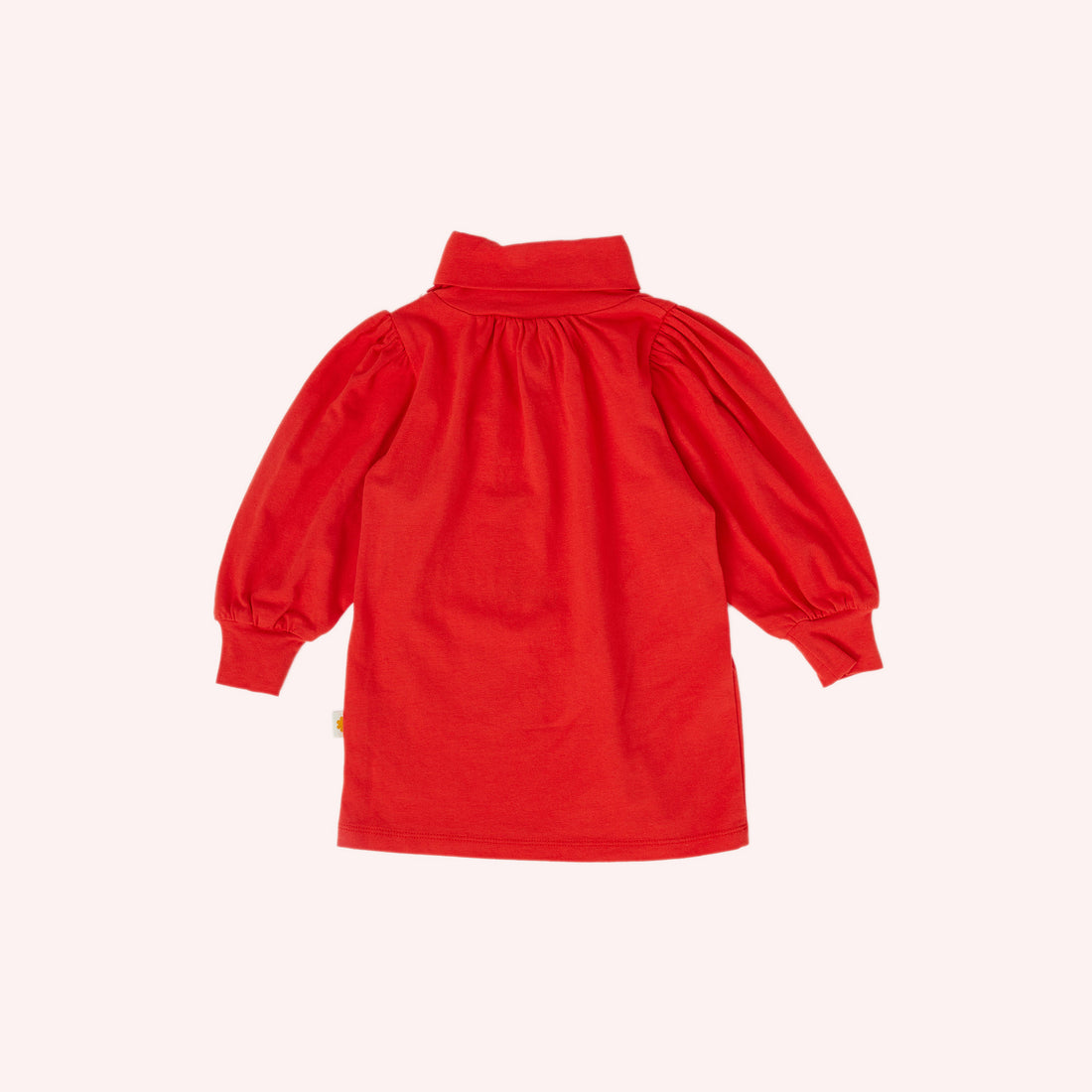 Sofia Embroidered Puff Sleeve Skivvy - Apple Red