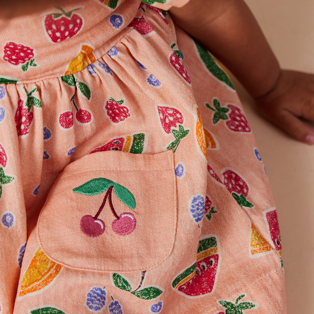 Lyla Linen Dress Fruit Salad