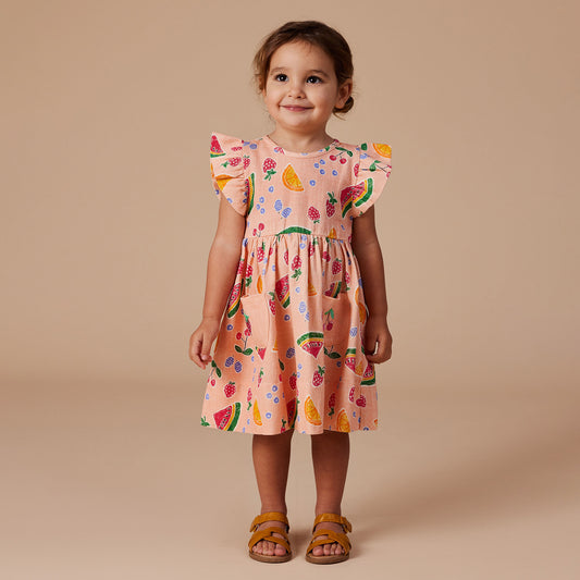 Lyla Linen Dress Fruit Salad