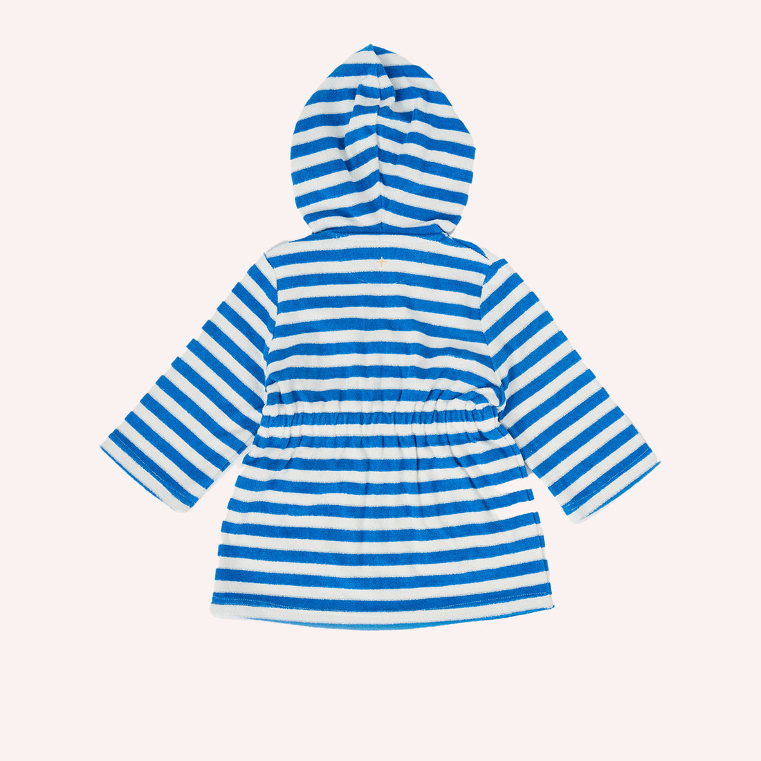 Terry Towelling Cover Up - Azure Blue Stripe