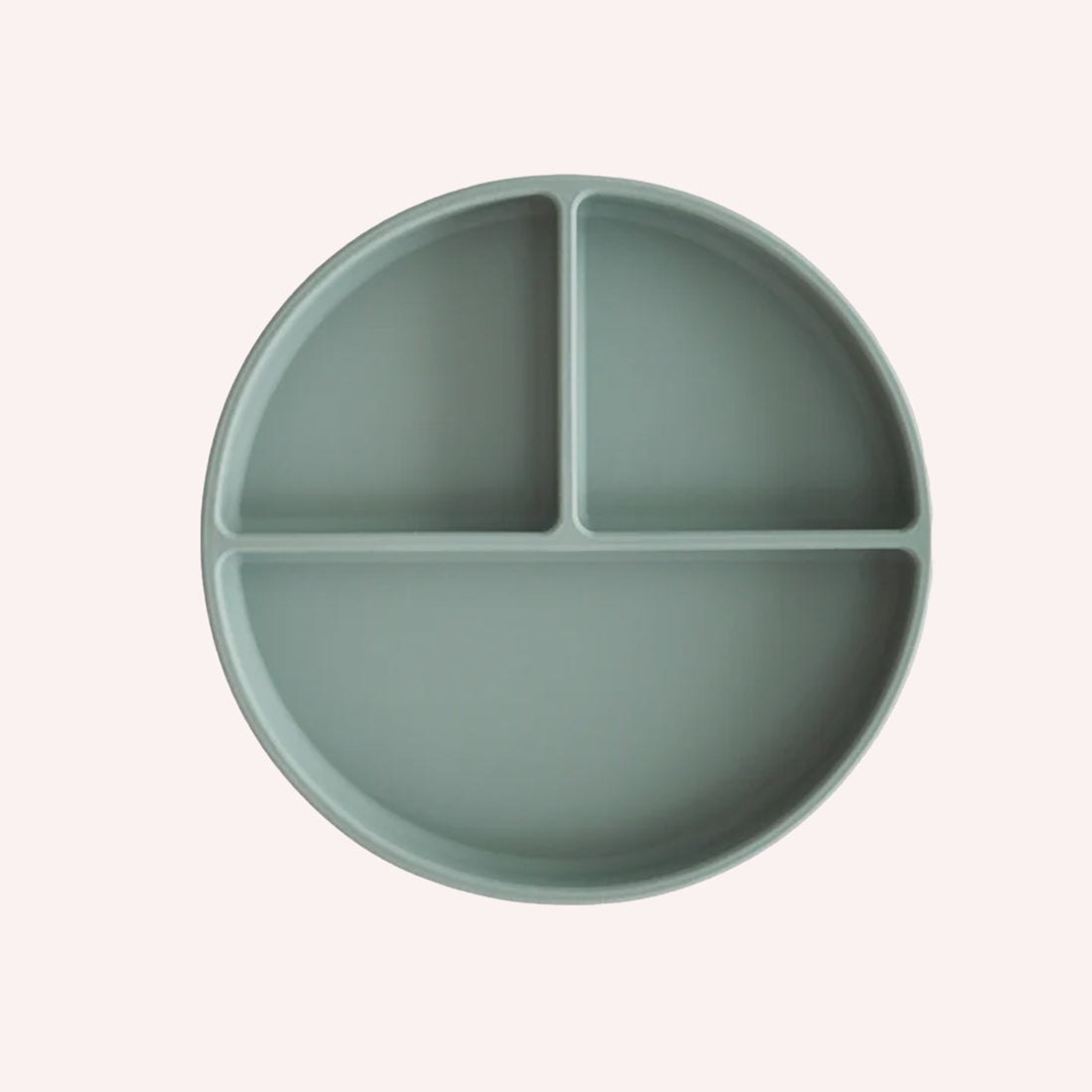 Silicone Divided Suction Plate - Cambridge Blue