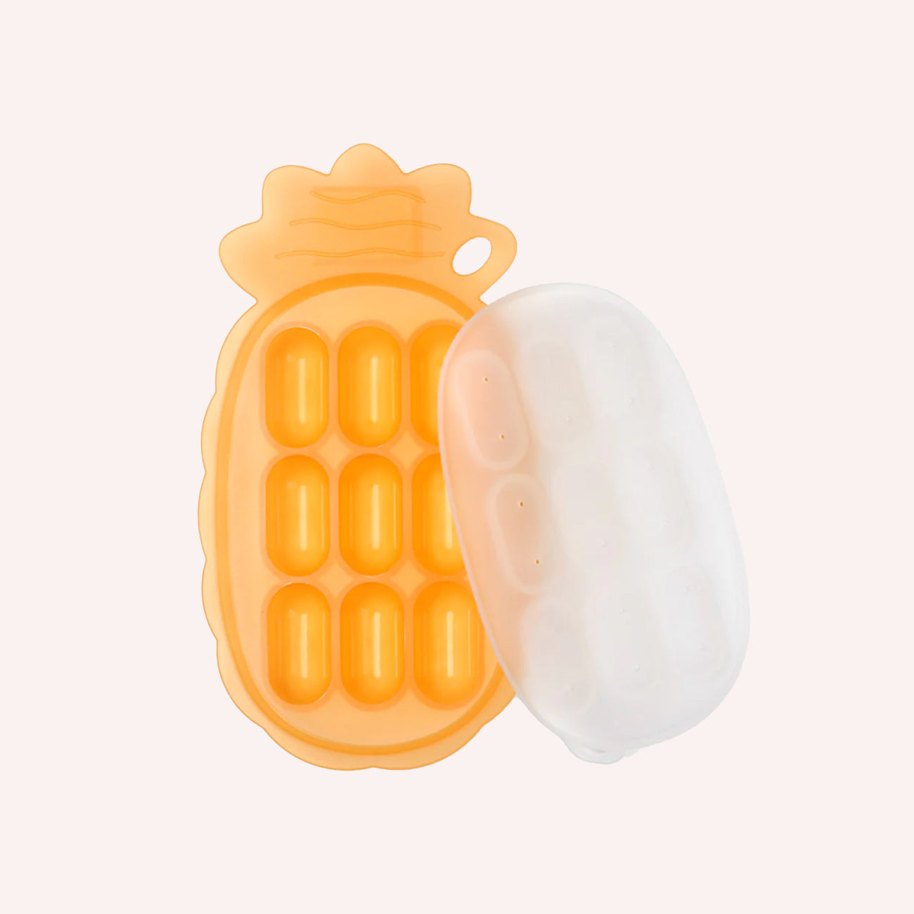 Pineapple Silicon Nibble Tray - Tangerine