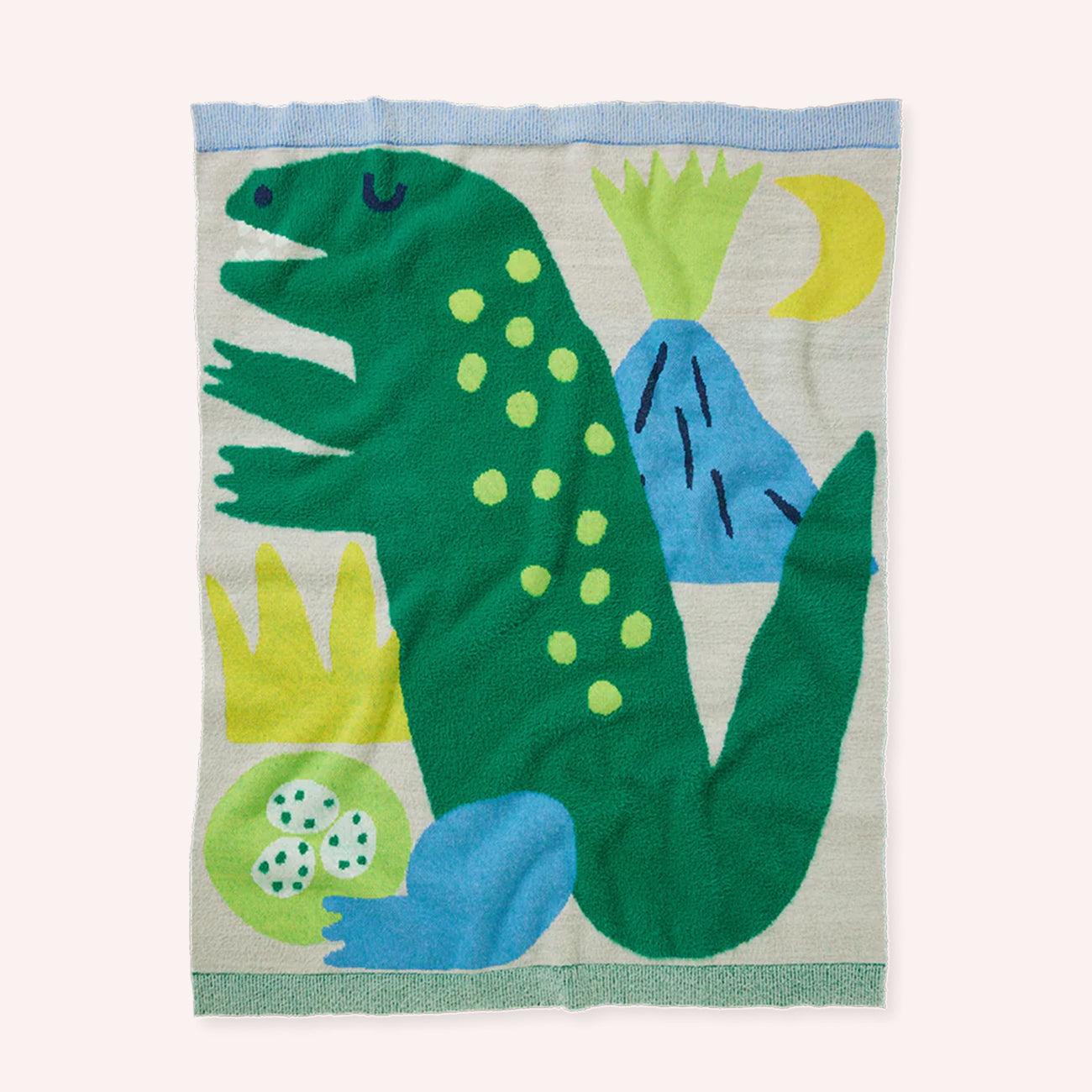 Fluffy Knit Blanket - Dino