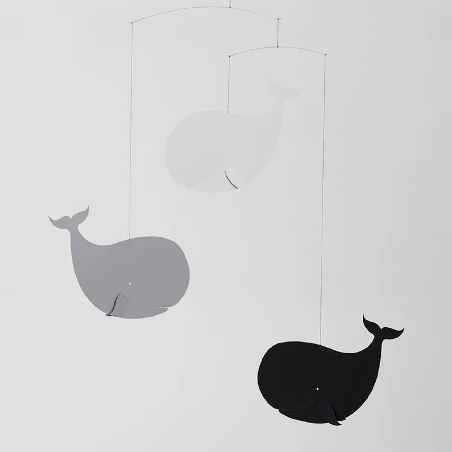 Happy Whales Mobile - Greyscale