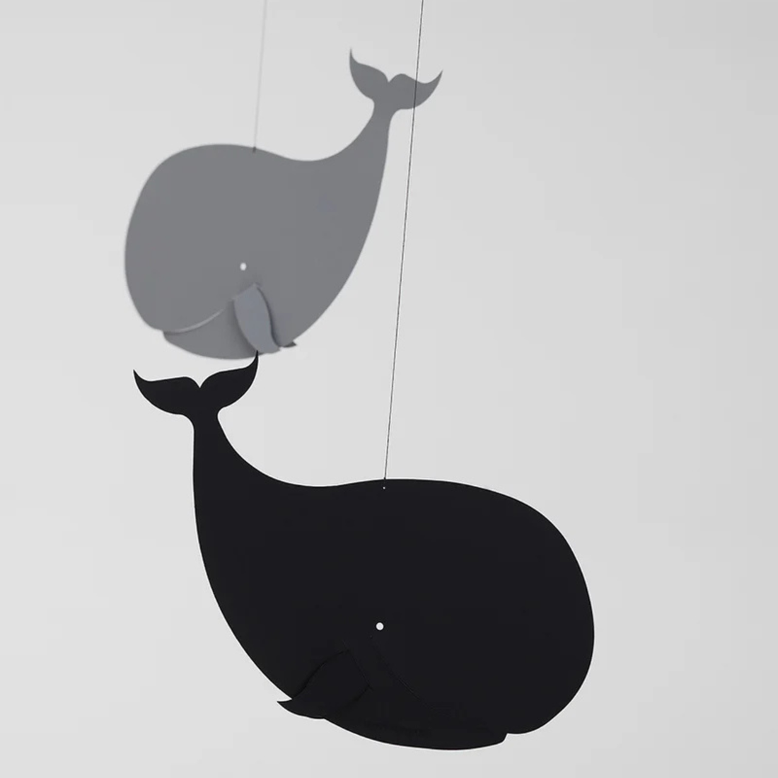 Happy Whales Mobile - Greyscale