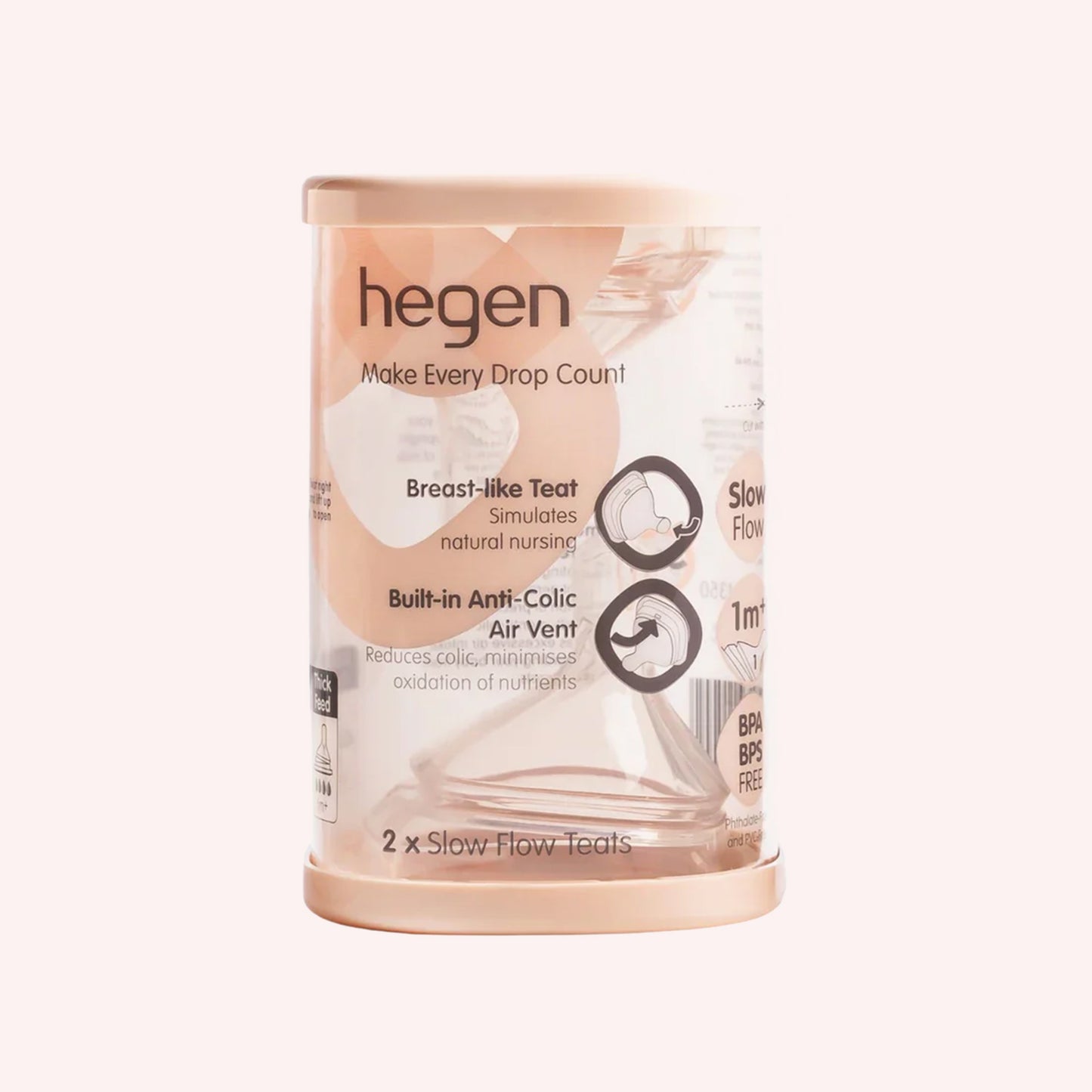 Hegen Teats - Slow Flow (0-3 months) - 2pk