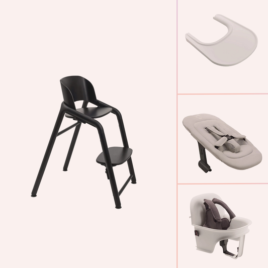 Bugaboo Giraffe Newborn to Solids Highchair Bundle - Black