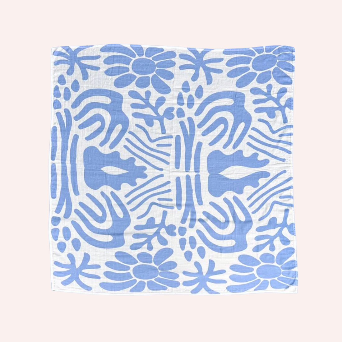 Holiday Organic Baby Swaddle - Golden Blue