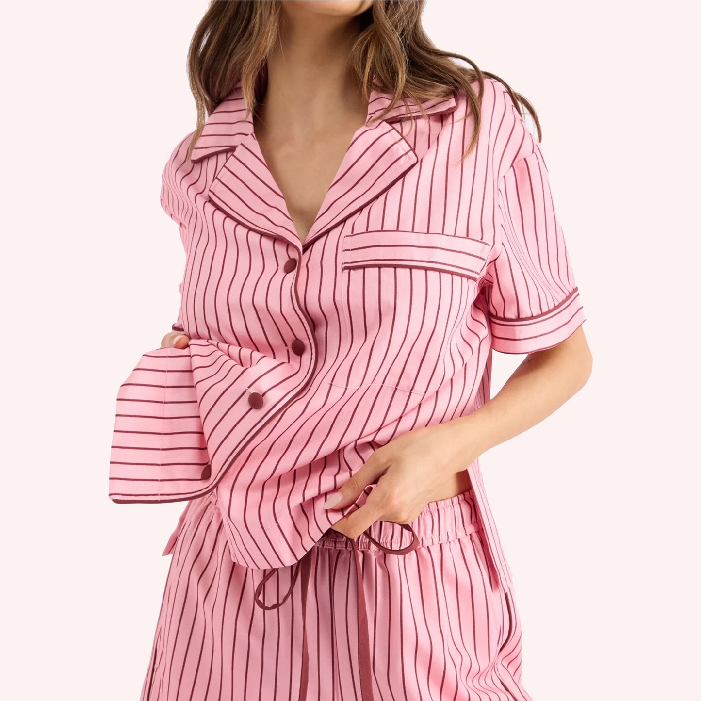 Short Sleeve Shirt - Rocky Road Stripes