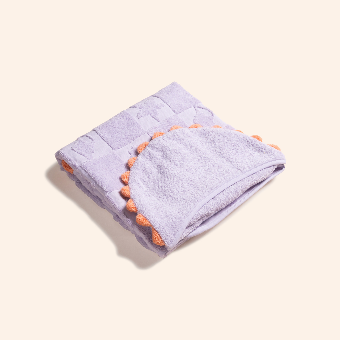 Super Soft Hooded Bath Towel - Shell Lilac