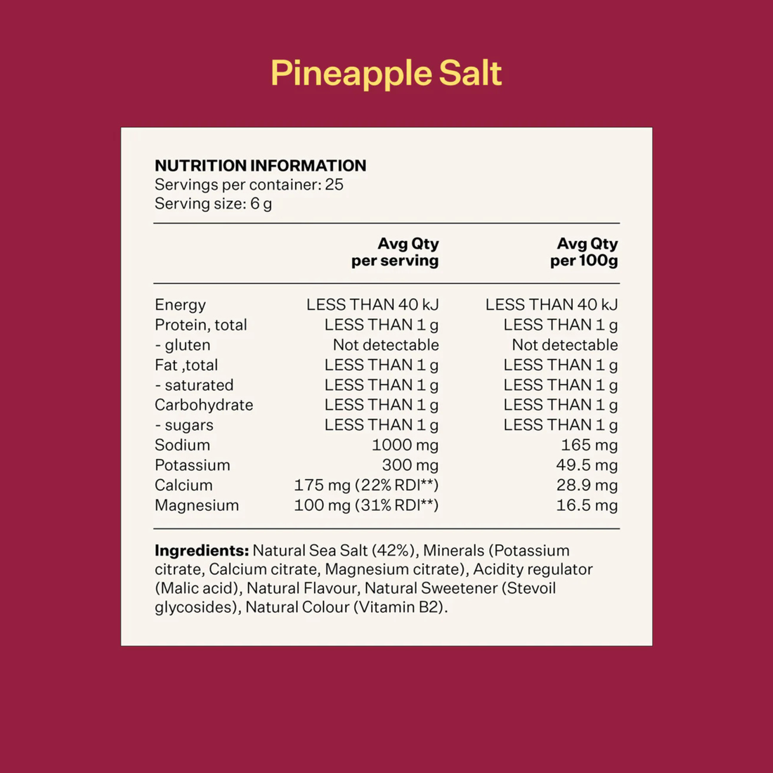 Hydrate Electrolytes - Pineapple Salt