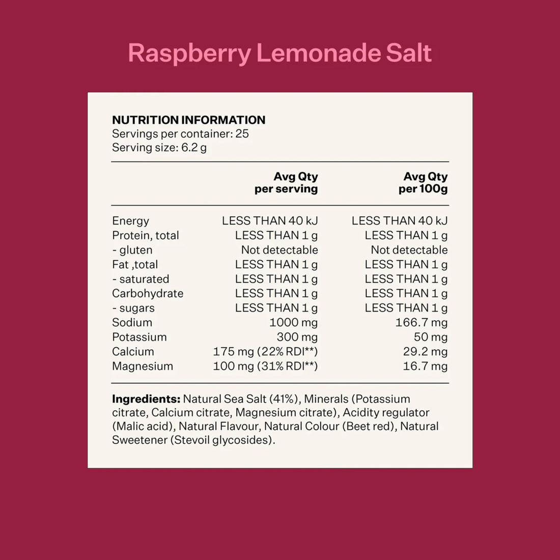 Hydrate Electrolytes - Raspberry Lemonade