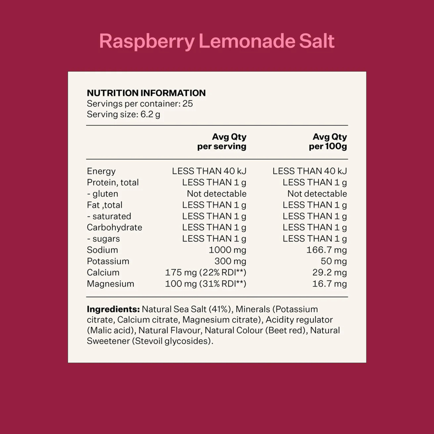 Hydrate Electrolytes - Raspberry Lemonade