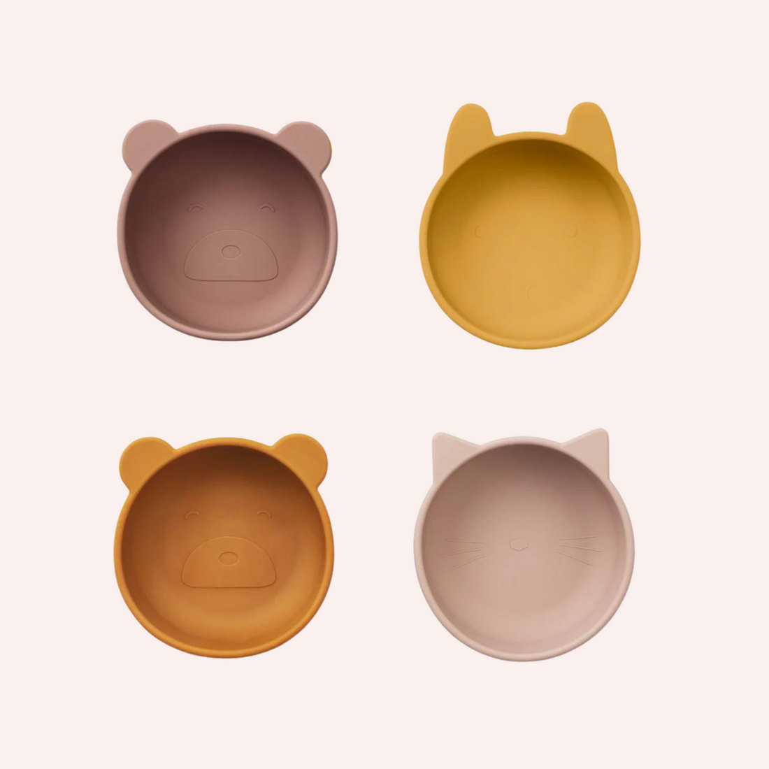 Iggy Silicone Bowls 4 pack - Rose Mix