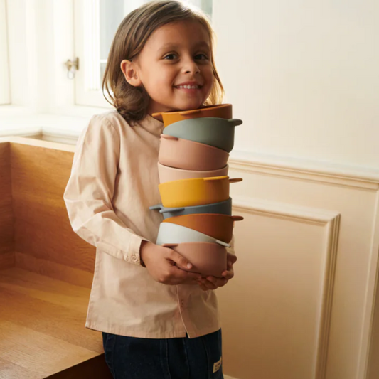 Iggy Silicone Bowls 4 pack - Blue Mix