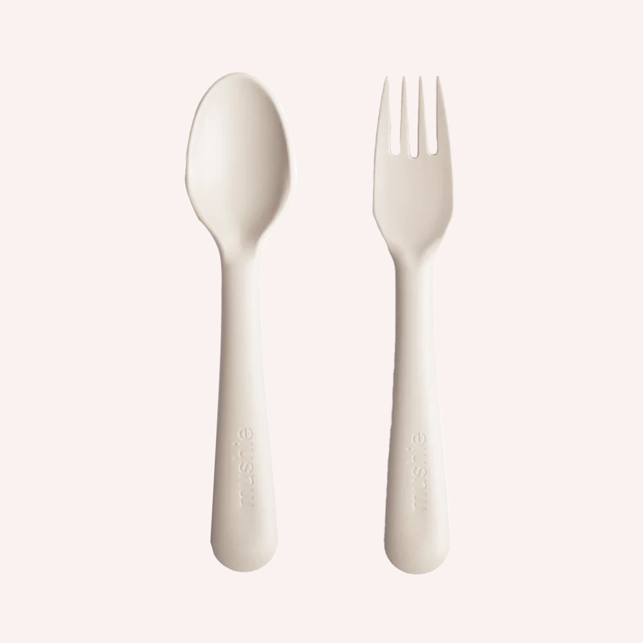 Mushie Fork & Spoon Set - Ivory