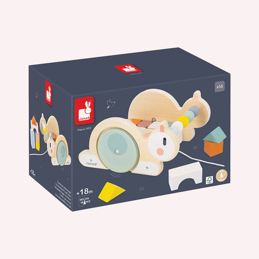 Cocoon Pull Along Snail Block Cart