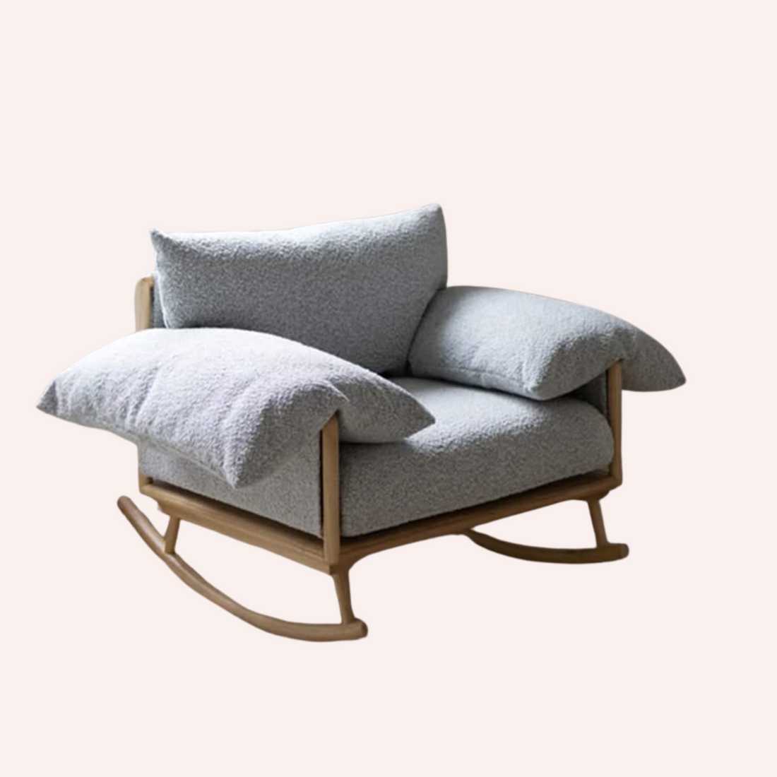 Jolie Rocker & Ottoman - Ash Grey