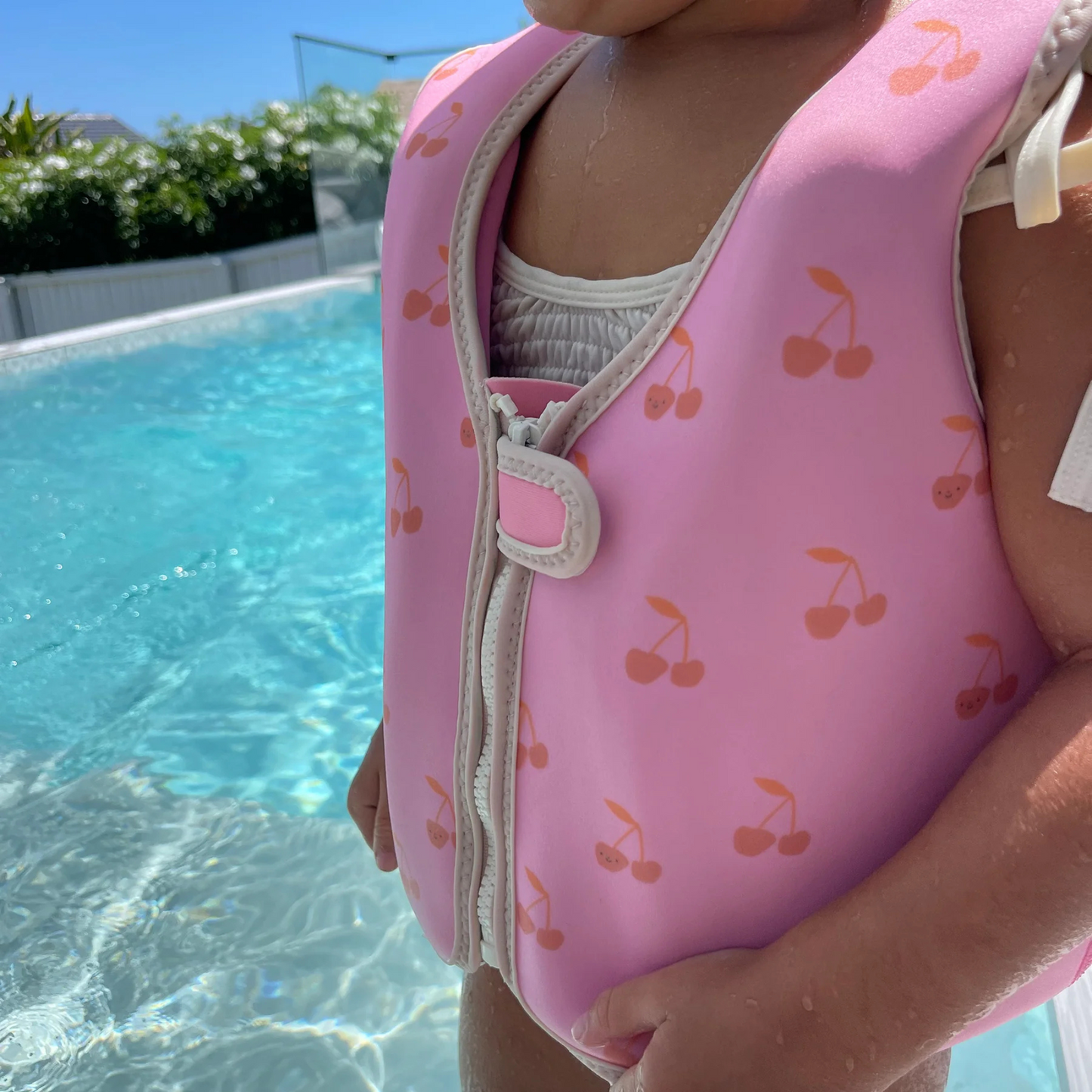 Kids Swim Vest - Cotton Candy Cherry