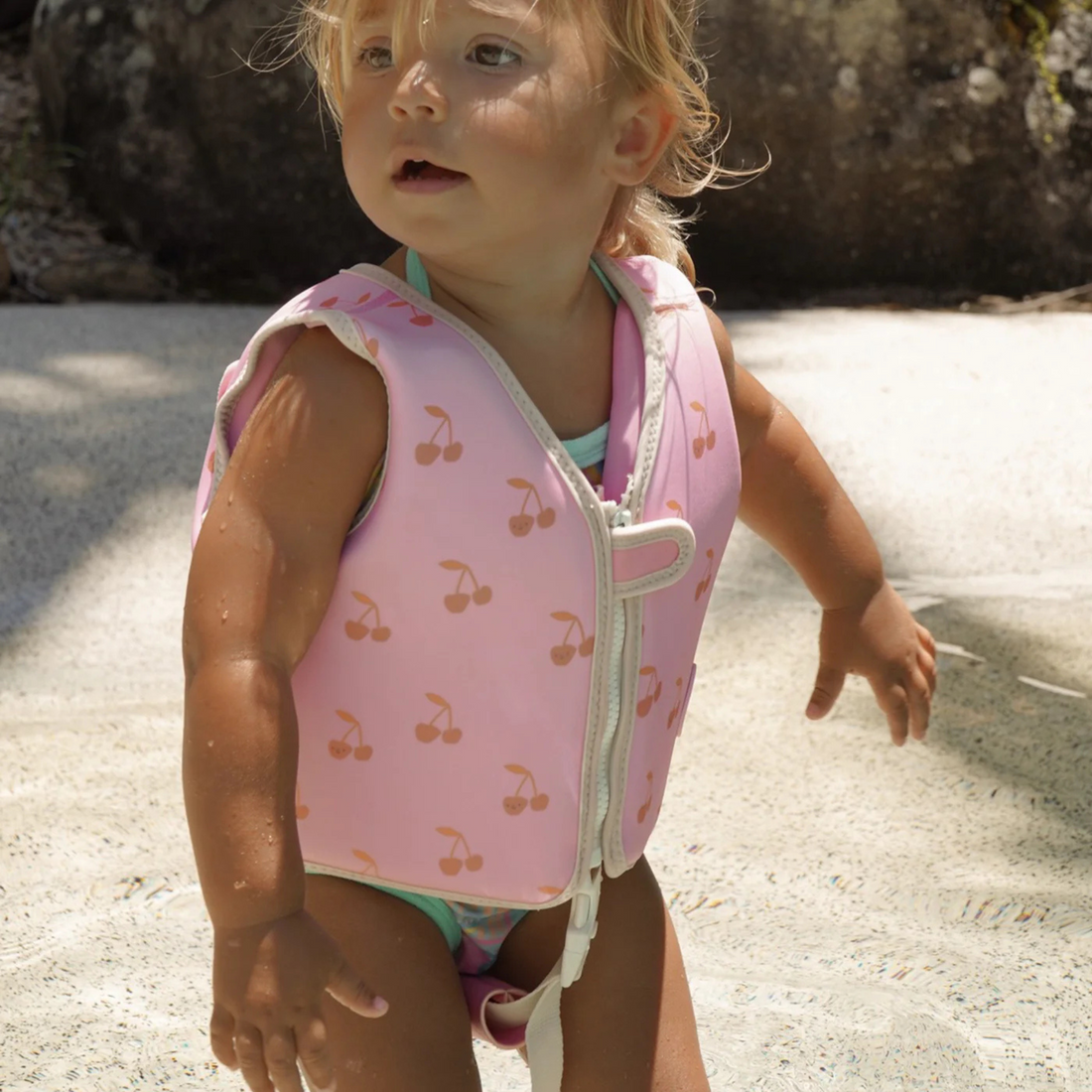 Kids Swim Vest - Cotton Candy Cherry