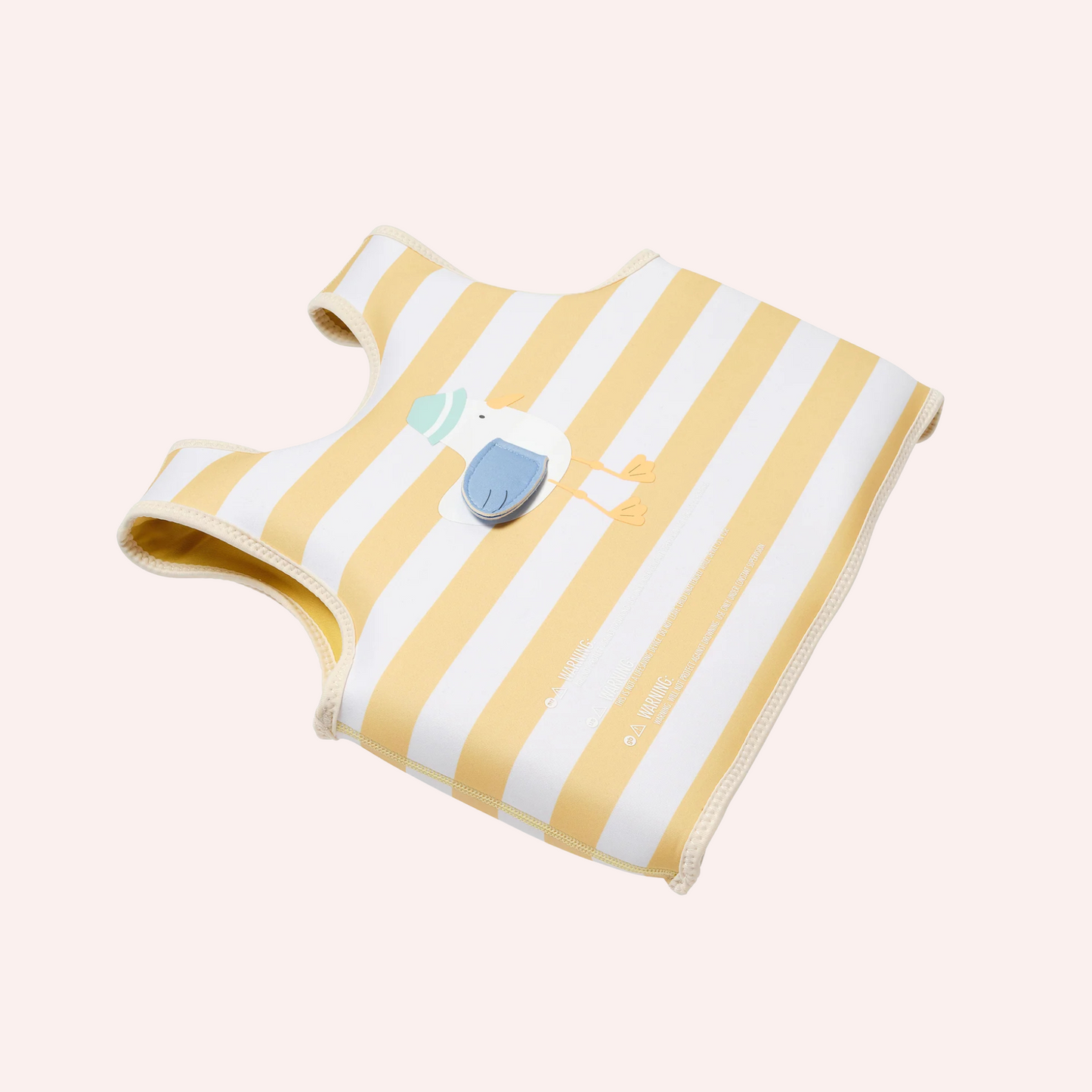 Kids Swim Vest - Sammy the Seagull Mustard Stripe