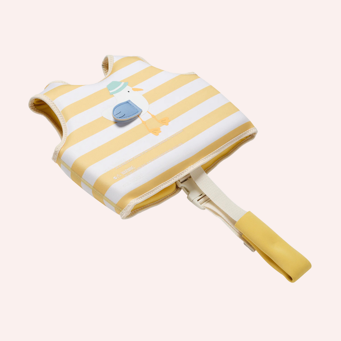 Kids Swim Vest - Sammy the Seagull Mustard Stripe