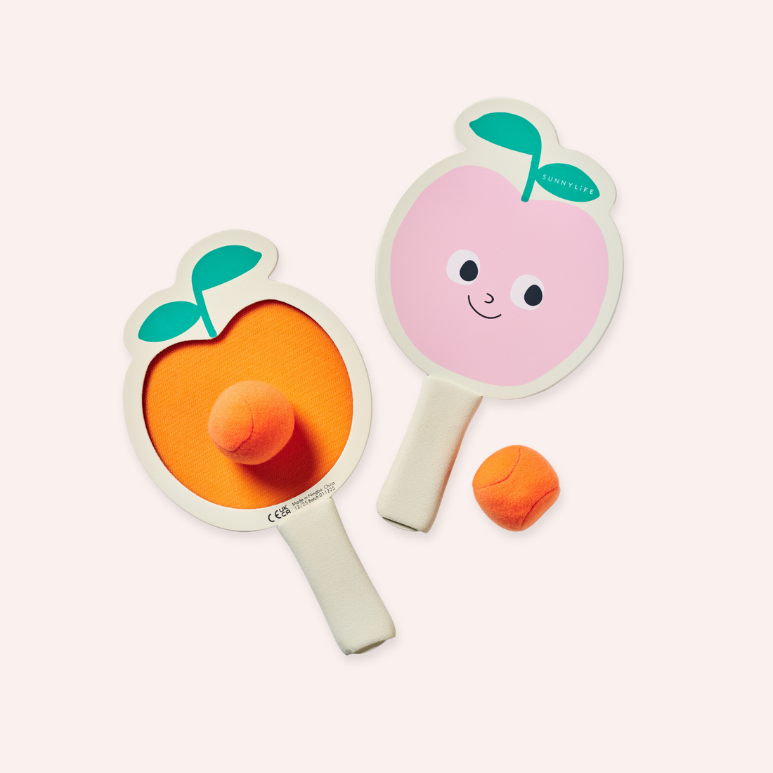 Kids Velcro Beach Bats - Poppy the Peach