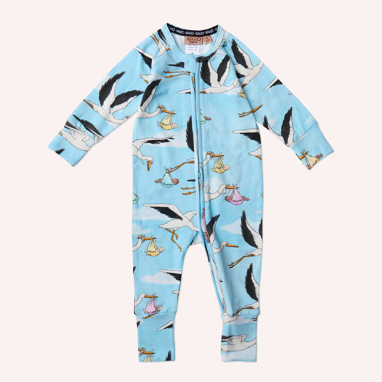 Organic Long Sleeve Zip Romper - Special Delivery