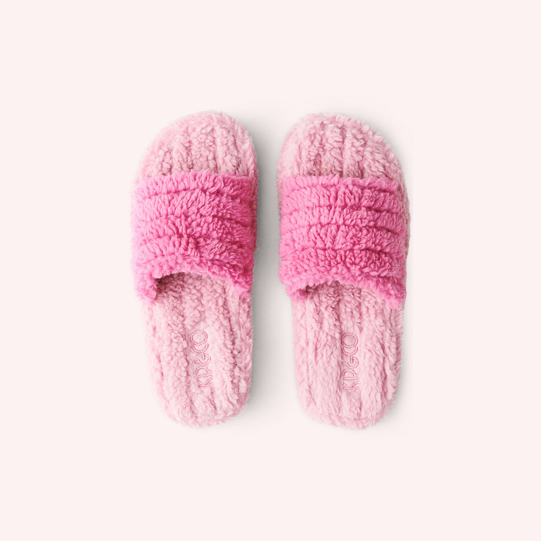 Quilted Sherpa Adult Slippers - Poochie Pink