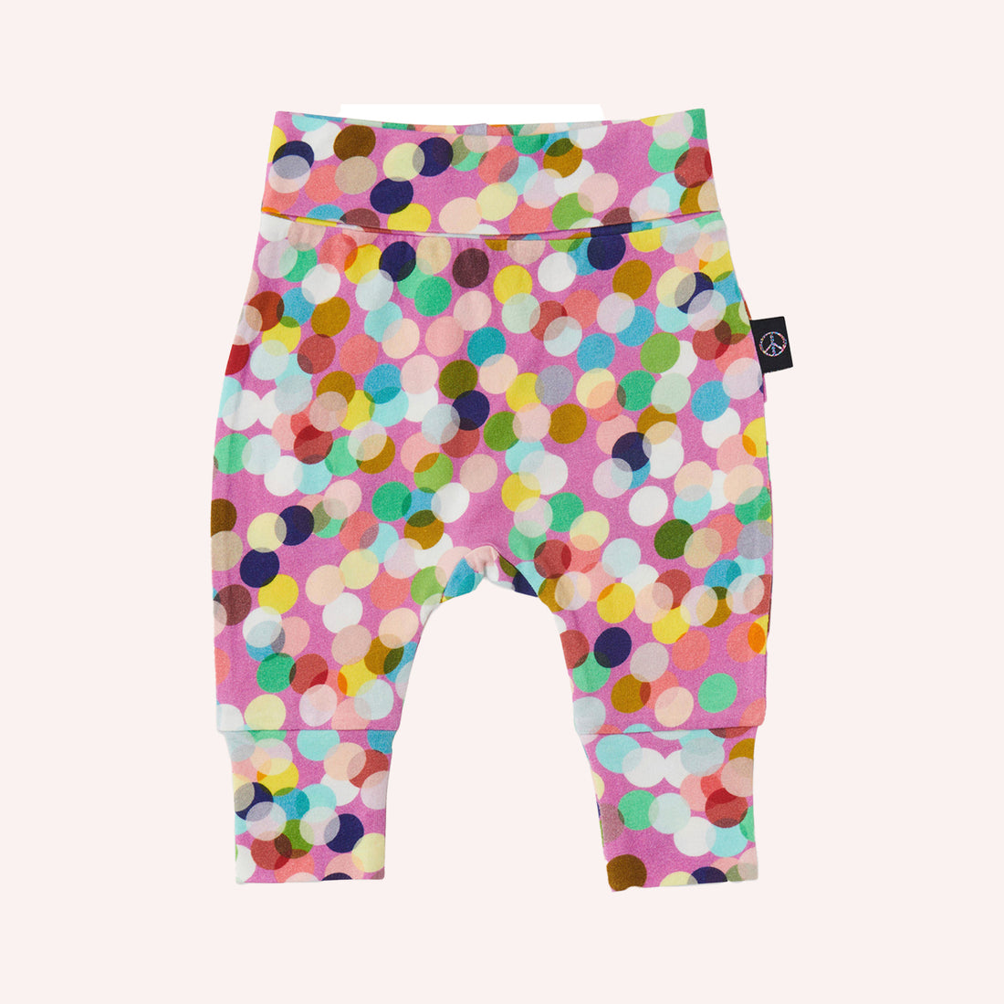 Organic Drop Crotch Pant - Confetti Pink