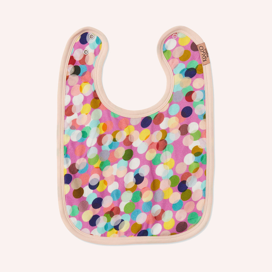 Organic Cotton Bib - Confetti Pink - One Size